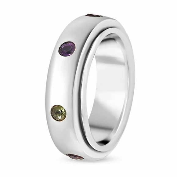 Chakra  Gemstone/ Anxiety Spinner Ring - Picture 3 of 10